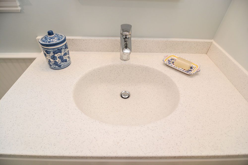 Corian integrated sink and countertop