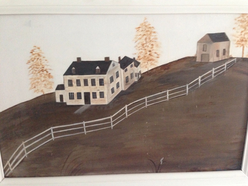 This painting was the inspiration for the new carriage house. 