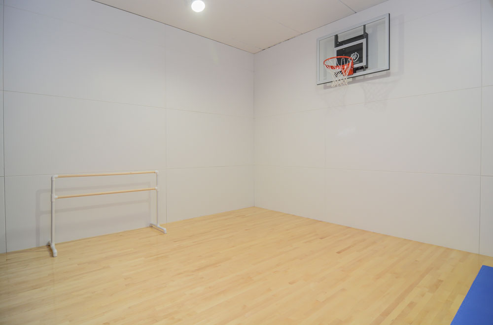 Indoor basketball court